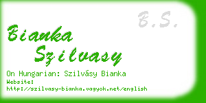 bianka szilvasy business card